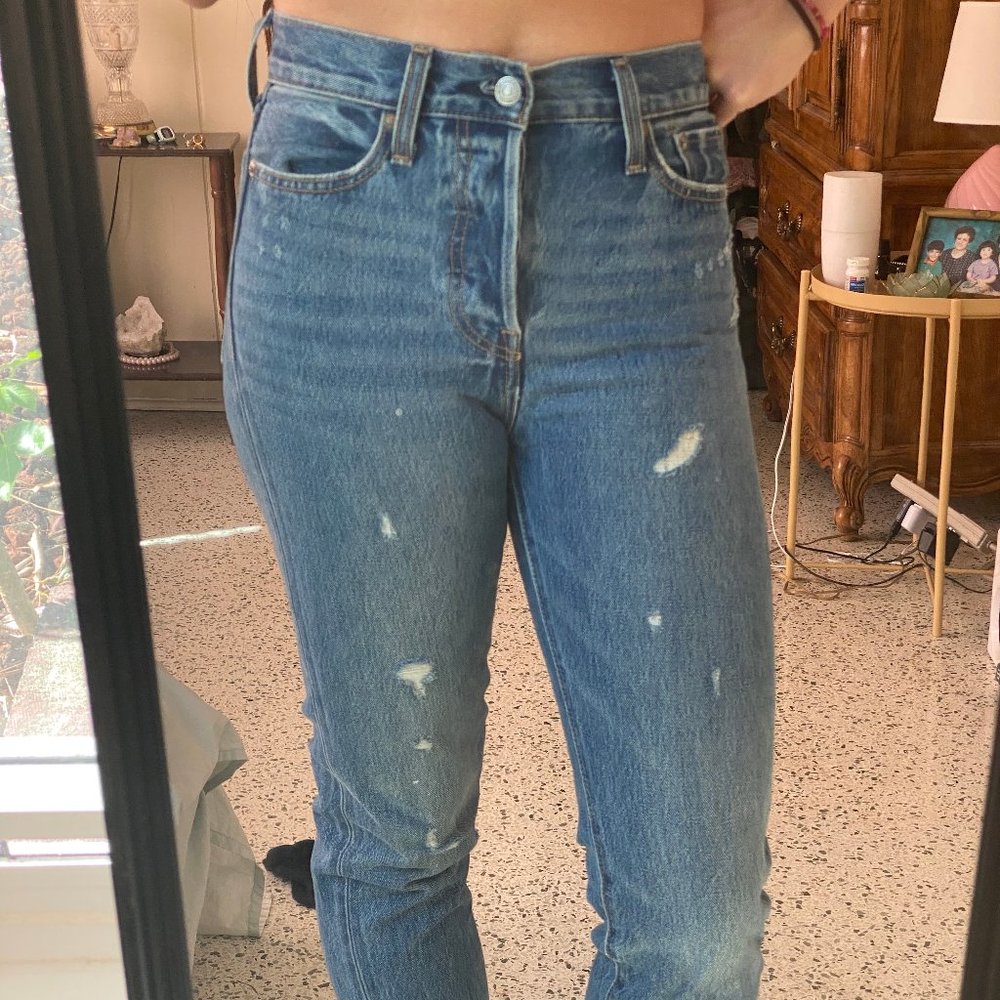 Levis Wedgie Medium wash size 26 SELVEDGE